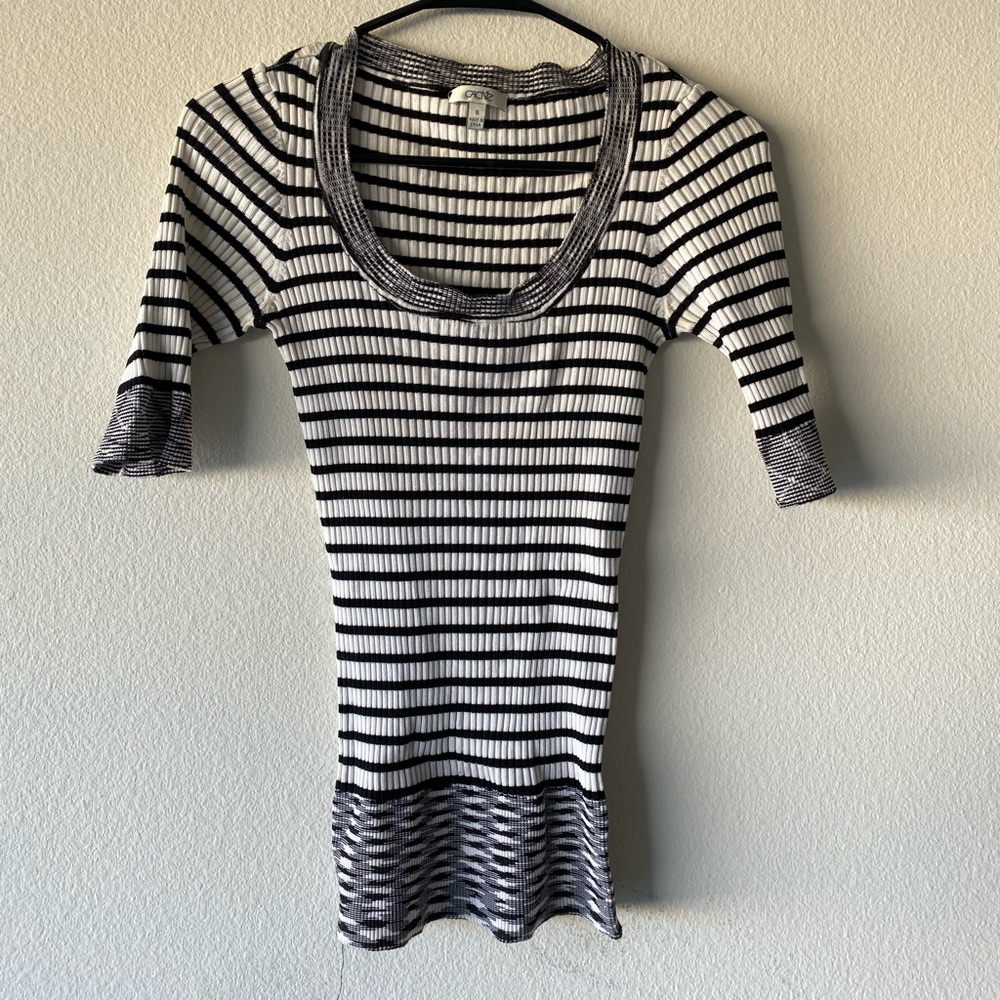 Cache Ribbed Top